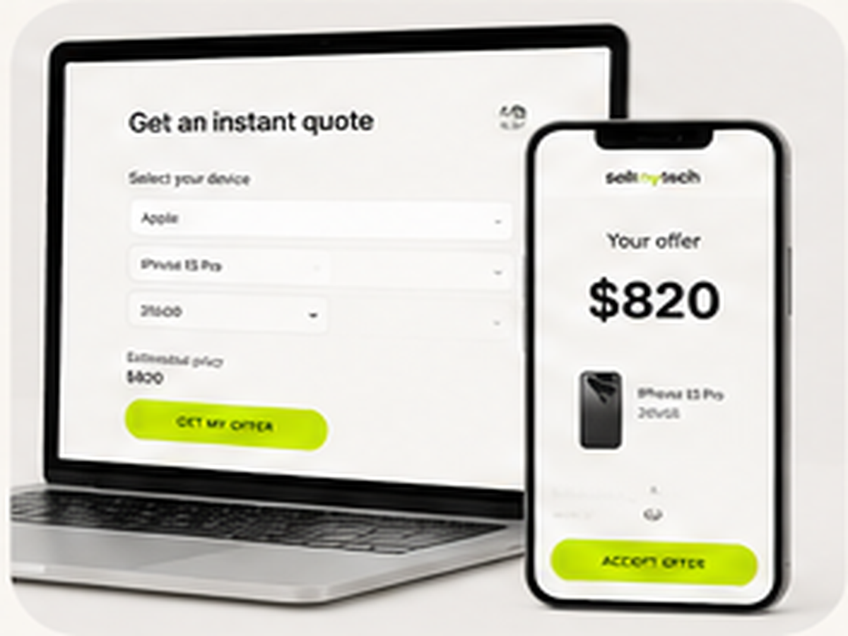 Phone showing a Sell My Tech offer