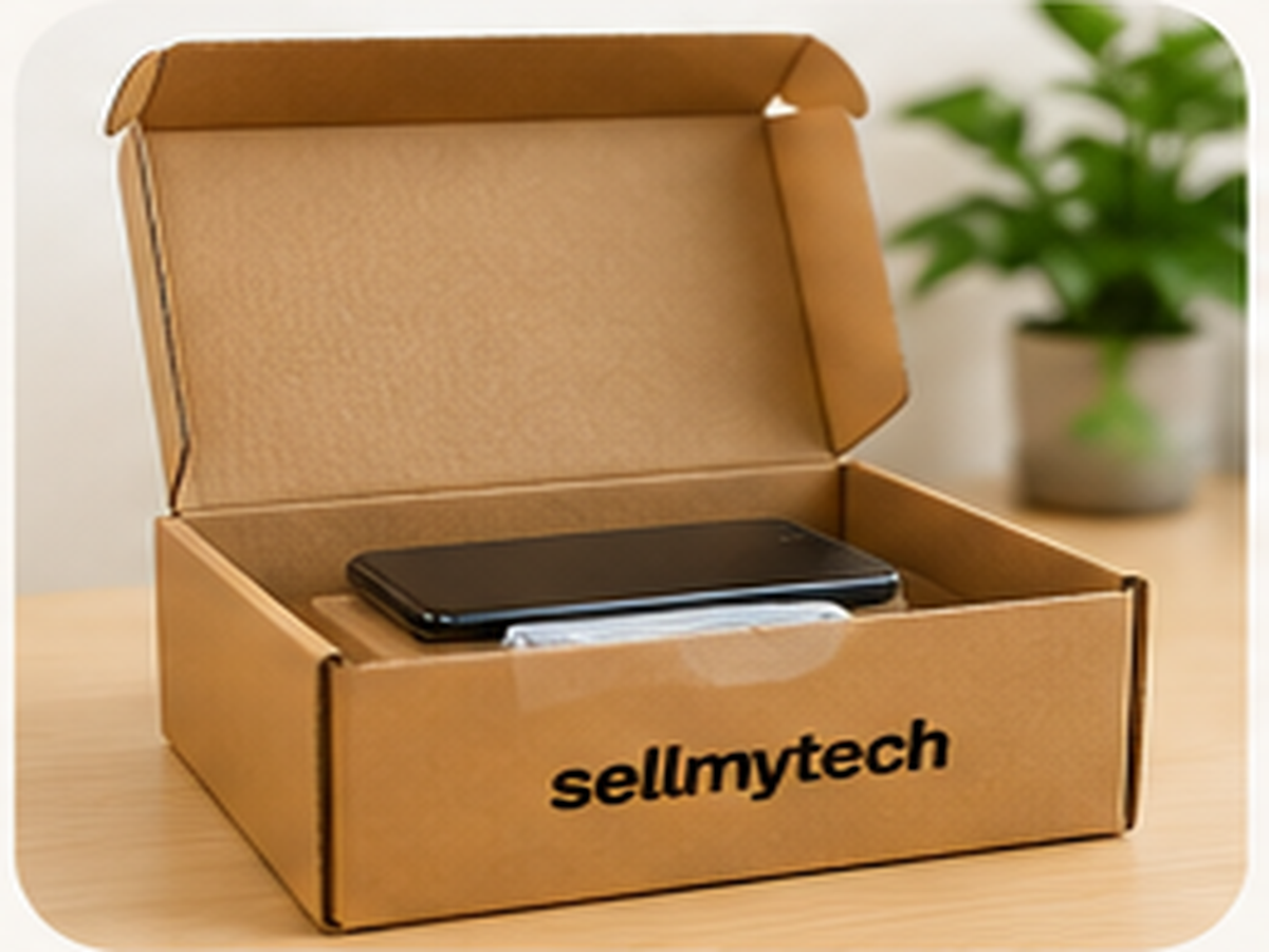 Laptop packed in a box ready to ship